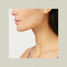 Laimons Women's Stud Earrings Girls Jewellery Lizard Salamander Shiny Sterling Silver 925, Silver, No Gemstone