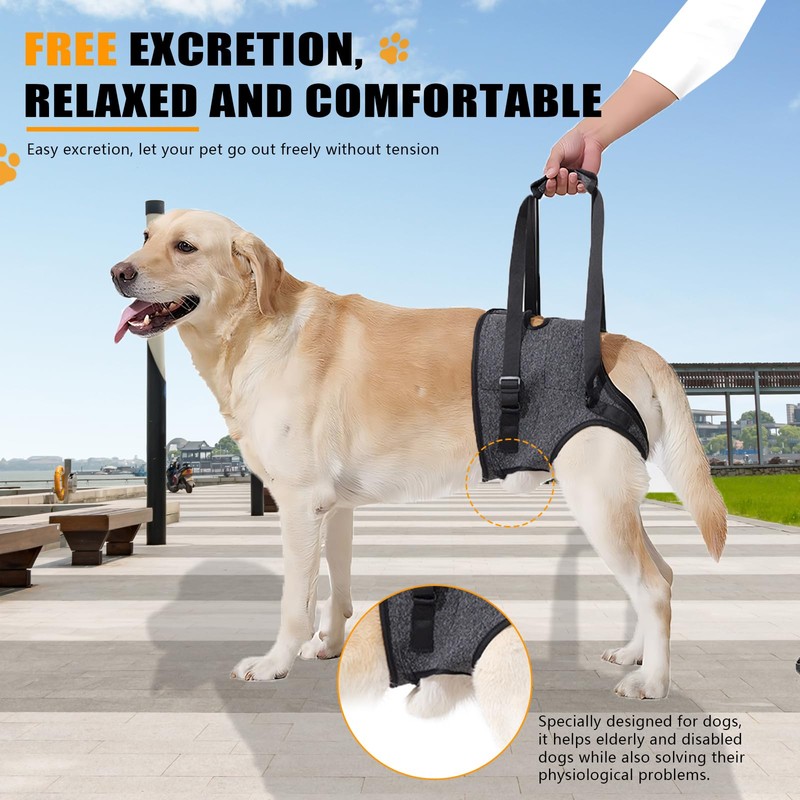 GMHLLES Dog Lifting Harness Leg Support, Adjustable Dog Leg Support,