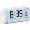 Deli Alarm Clock, Radio Clock, Cherry Blossom Pattern, Large Letters,