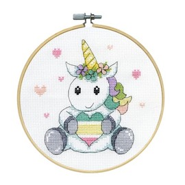 Design Works Crafts Inc. Unicorn Counted Cross Stitch Kit with Hoop, Multi