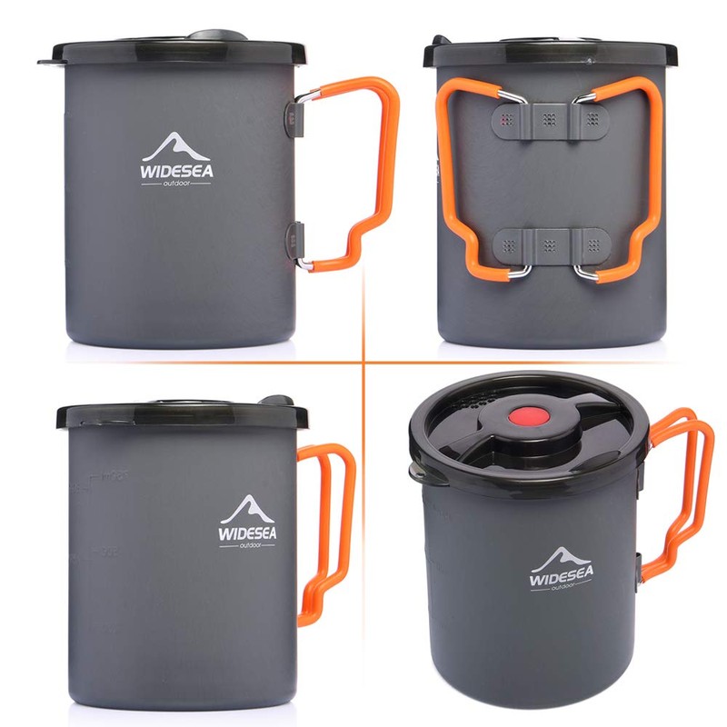 widesea Camping Coffee Pot 750ML, French Press Coffee Maker,Lightweight Backpacking