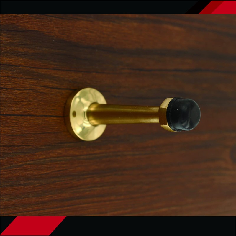 ZhongWang Hardware DSB002 Brass Bright Brass Door Stop/Tope de puerta