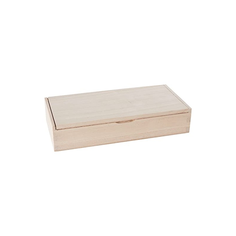 VBS Organiser Box / Pencil Box, Raw Wood, Approx. 21