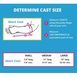 CastCoverz! Designer Arm Cast Cover - Black - Medium Short: 11" Length X 9" Circumference - Removable and Washable - Made in USA