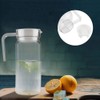 Acrylic Jug Carafe with Lid and Handle Ribbed Striped Juice