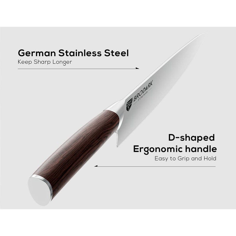 BRODARK Chef Knife Set Professional 6-Pieces Kitchen Knife, Ultra Sharp