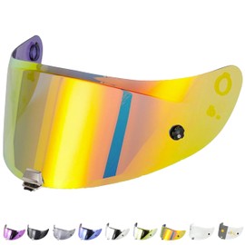 Everalo Compatible with Hjc Rpha 70 Visor - Rpha 11 - Hj26 - Pinlock and Tearoff Ready - Helmet Visor Anti-Scratch and Anti-Fog (Red)