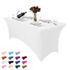 Hussome 1Pc White Table Cloth for Rectangle Table White tablecloths