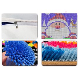 YOOTOM Latch Hook Rug for DIY Latch Sets for Beginners, Adults or Children, Latch Hook Pillow Kit, 43 x 43 cm