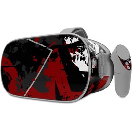 Decal Style Skin Wrap Compatible with Oculus Go Headset - Baja 0003 Red Dark (Oculus NOT Included)
