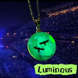 MlilAura Taylor Merch TS - Collar de regalo musical para fans de cantante, regalo de Taylor para novia, amiga, hija, 1989, amante, álbum de reputación (1989-azul cielo nube blanca y pájaros), Acero de titanio, Resina