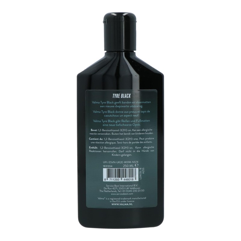 Valma 1831304 A25 Tyre Black 250 ml