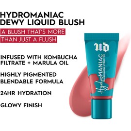 Urban Decay Hydromaniac – Rubor Líquido Hidratante de Larga Duración, Efecto Voluminizador Modulable con Aceite de Marula, Para Todo Tipo de Piel, 15ml, Unhinged