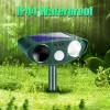 JahyElec 1 piece Solar Ultrasonic Animal Repellent Outdoor Motion Sensor