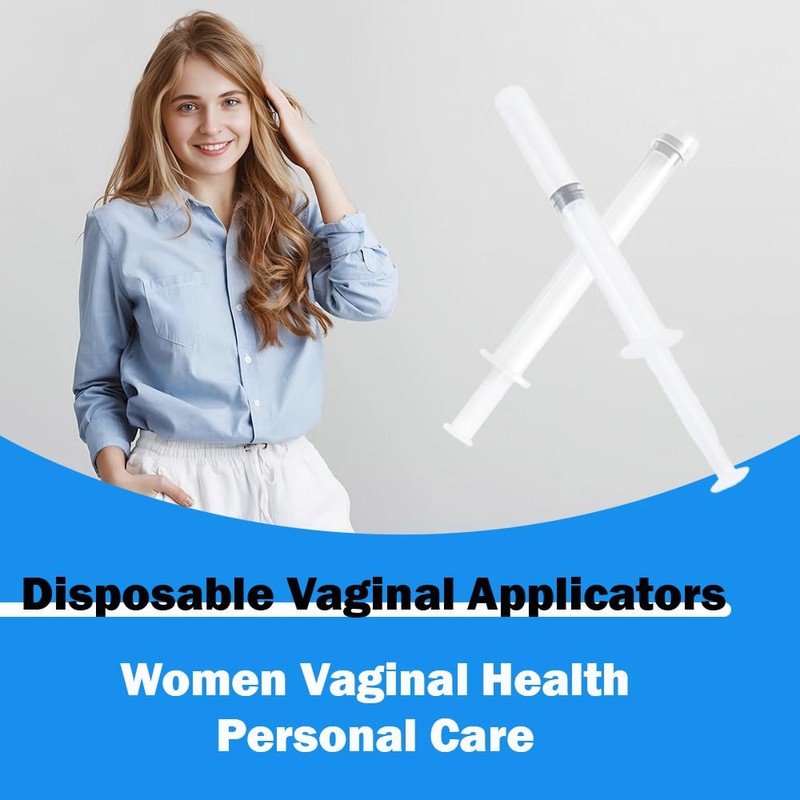 20 Pcs Disposable Vaginal Applicators Manual Pessary Applicators Smooth Lube