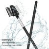 Dual-Sided Eyelash & Eyebrow Spoolie Brush: Reusable Comb with Stainless