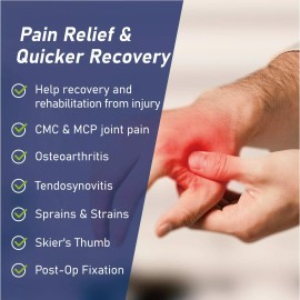 Comforband Adjustable Thumb Brace with Strap – CMC MCP Joint Spica Splint One Size