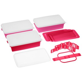 Picnic lunch box, 3-storey family pack. Including three serving dishes.