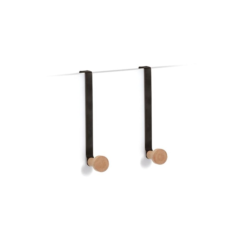 Zeller 13835 Door Hanger Set of 2 Metal / Wood