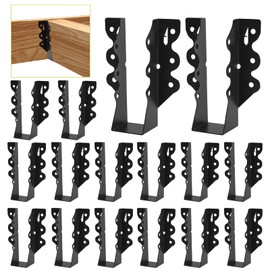 2x6 Joist Hanger,16 Pack 20 Gauge Q235B Steel Face Mount Joist Hangers,Hurricane Ties for Rafters, Black Powder Coating Rafter Ties Brackets