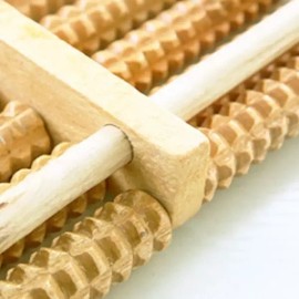 발지압기 원목 발 발지압매트 지압 롤러 마사지기 가정용 사무실 안마기 Foot Massager Wooden Roller Massage Mat Acupressure Roller Home Office Massager [Roller Foot Massage Plate Foot Massager]