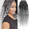 24 Inch 8 Packs Deep Faux Locs Crochet Hair Ombre