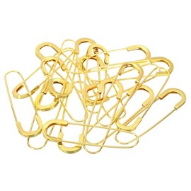 YOKIVE 20 Stück Sicherheitsnadeln, Metall Große Sicherheitsnadeln Clips, Halten Fixiert Sicherheitsnadel, Ideal für Büro, Kunst, Zuhause, Täglicher Gebrauch (Goldton, 3,15 Zoll)