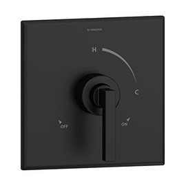 Symmons 3600-MB-TRM Duro Shower Valve Trim in Matte Black (Valve Not Included)