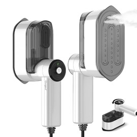 Travel Steamer - Portable Steamer for Clothes, 8FT Power Cord, Handheld Small Size Steam Iron Collapsible Design, Travel College Dorm Home Essentials (White)