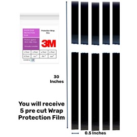 Door Edge Protector PRE-Cut Guard Scratch Paint Protection Film Paint Wrap Protection Clear and Black Universal Car Truck (Black, 5 Doors)