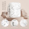White Marble Bible Case, PU Leather Bible Cover 7.5x10x2.5 inches,