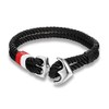EXINOX Navy Blue Stainless Steel Anchor Bracelet for Men Women,