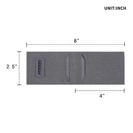 EXCELLENT ELITE SPANKER Nylon Slim Thin Bifold Front Pocket Card Holder Credit Card ID Case with 2 Card Slots(Grey)