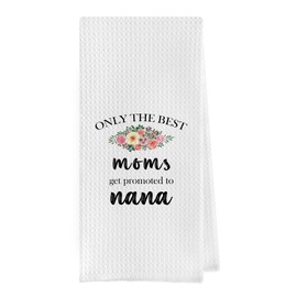Geqtt Nana Gifts Dish Towel - Grandma Kitchen Towels, Nana Gifts from Grandkids Hand Tea Towels, Gifts for Nana, New Grandma Gift Ideas (16×24 Inches)