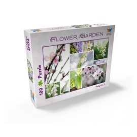 MyPuzzle Flower Garden - Spring Collage - Premium 100 Piece Jigsaw Puzzle for Adults