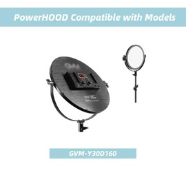 PowerHOOD 15V AC/DC Adapter Compatible with GVM Great Video Maker 10" Round Key Light Y30D160 GVM-Y30D160 GVMY30D160 Bi-Color LED Studio Video Lighting 15Volts 15VDC Battery Charger Power Supply Cord