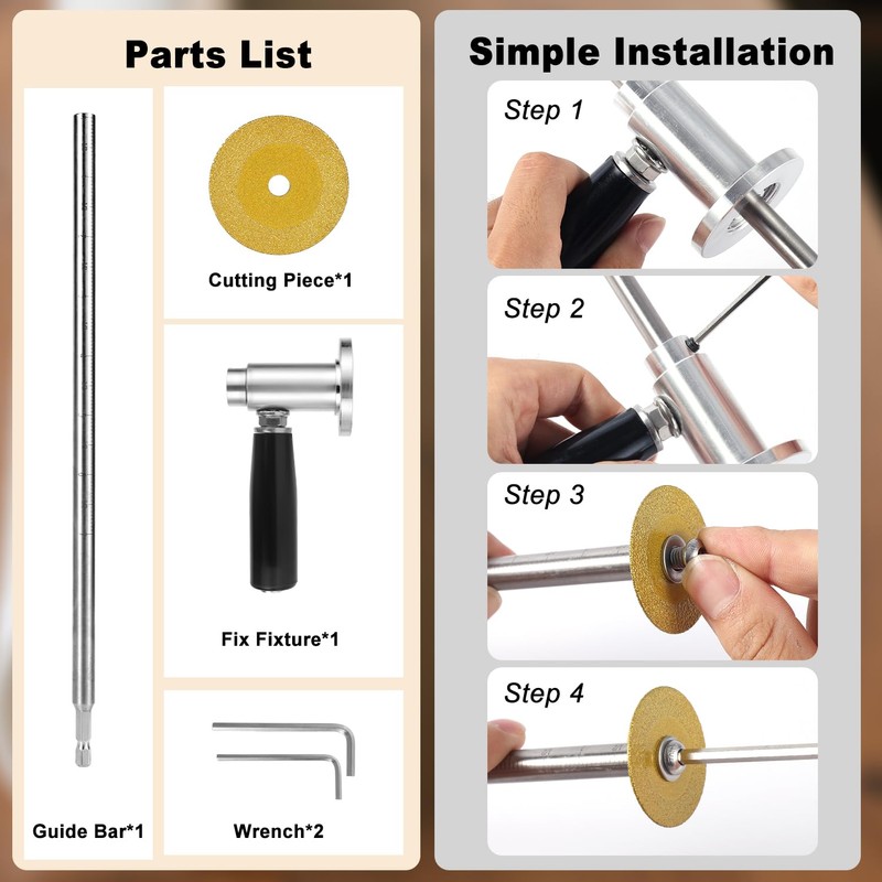 PVC Pipe Inside Cutter with Diamond Grit Wheel & Handle,