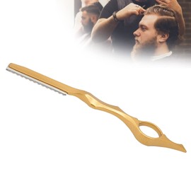 Professional Hair Styling Thinner Texturizer Hair Styling Razor Thinning Comb Hair Texture Cutting Shaving Comb for Salon Home (Gold)