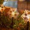 FUCHSUN LED Snowflake Christmas Pathway Lights 14 Inches Warm White