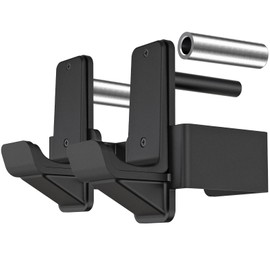 Kipika J-Hooks for 3" x 3" Power Rack with 5/8" or 1" Hole - Bottom Reinforced Steel Hooks with Rubber Pads - Heavy Duty Power Rack Attachments - Squat Rack Accessories for Strength Training - 2Pcs