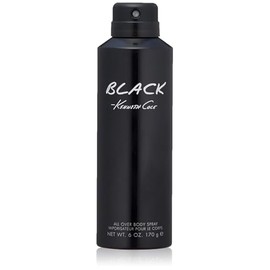 Kenneth Cole Black All Over Body Spray for Men, Aromatic Woody Fragrance, Notes of Watermint, Mandarin, Cedar, and Musk, Long-Lasting Cologne, 6.0 Fl. Oz