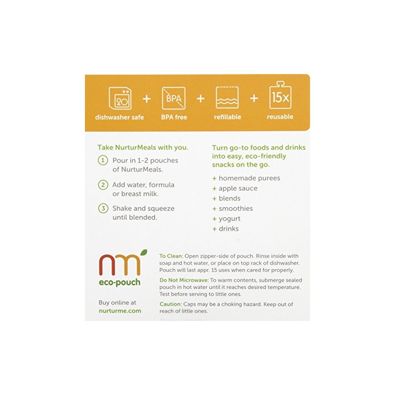 NURTURME Eco Pouch Reusable, 3 Count