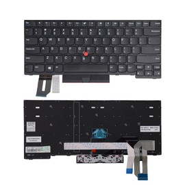 SUNMALL Replacement Keyboard Compatible with Lenovo IBM ThinkPad E480 E490 E495 L380 L390 L480 L490 T480S T490 T495 R480 R490 S2 3rd TP00091A with Pointer (No Backlight)