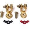 CZC AUTO Battery Terminals Solid Brass Clamps Connectors with Color
