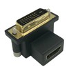 Dafensoy Up Angled 90 Degree DVI to HDMI Adapter, Gilded