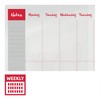 Sasco Semi Transparent Acrylic Mini Whiteboard Weekly Planner, Desktop, Frameless,