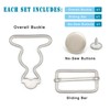 Enosea 4 Sets Metal Overall Buckles Suspender Replacement Buckles with
