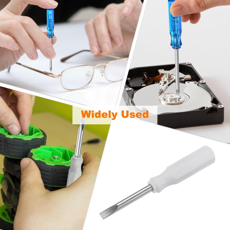 sourcing map 4Pcs SL2.5 Mini Slotted Screwdriver 2.5mm Magnetic Flat