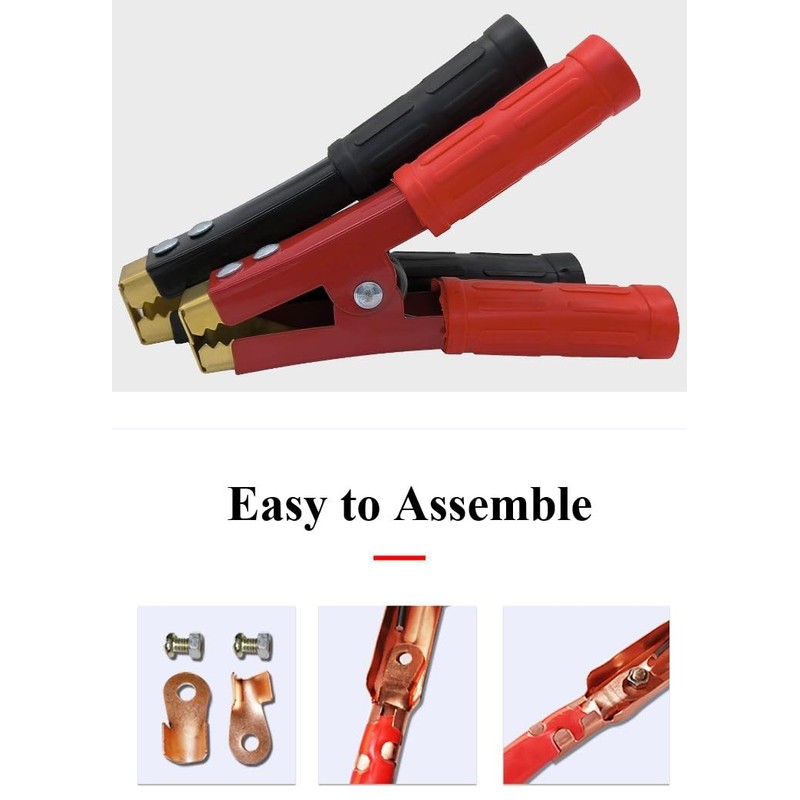 YSIL Battery Jumper Cable Clamps 1000A Pure Copper Car Battery