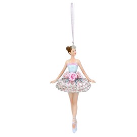 Gisela Graham 13cm Single Resin Ballerina Hanging Decoration | Christmas Fairy Ornament